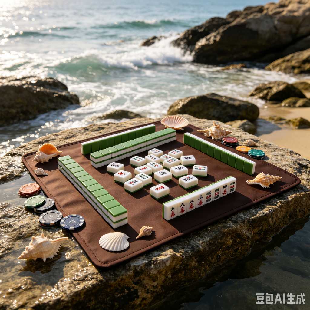 mahjong set with dice and chips